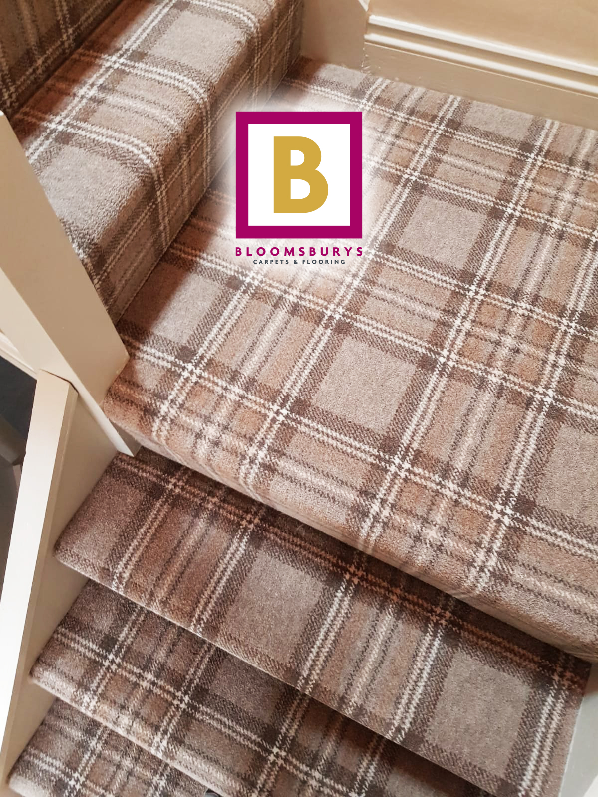 Beautiful Tartan Axminster Staircase Carpet