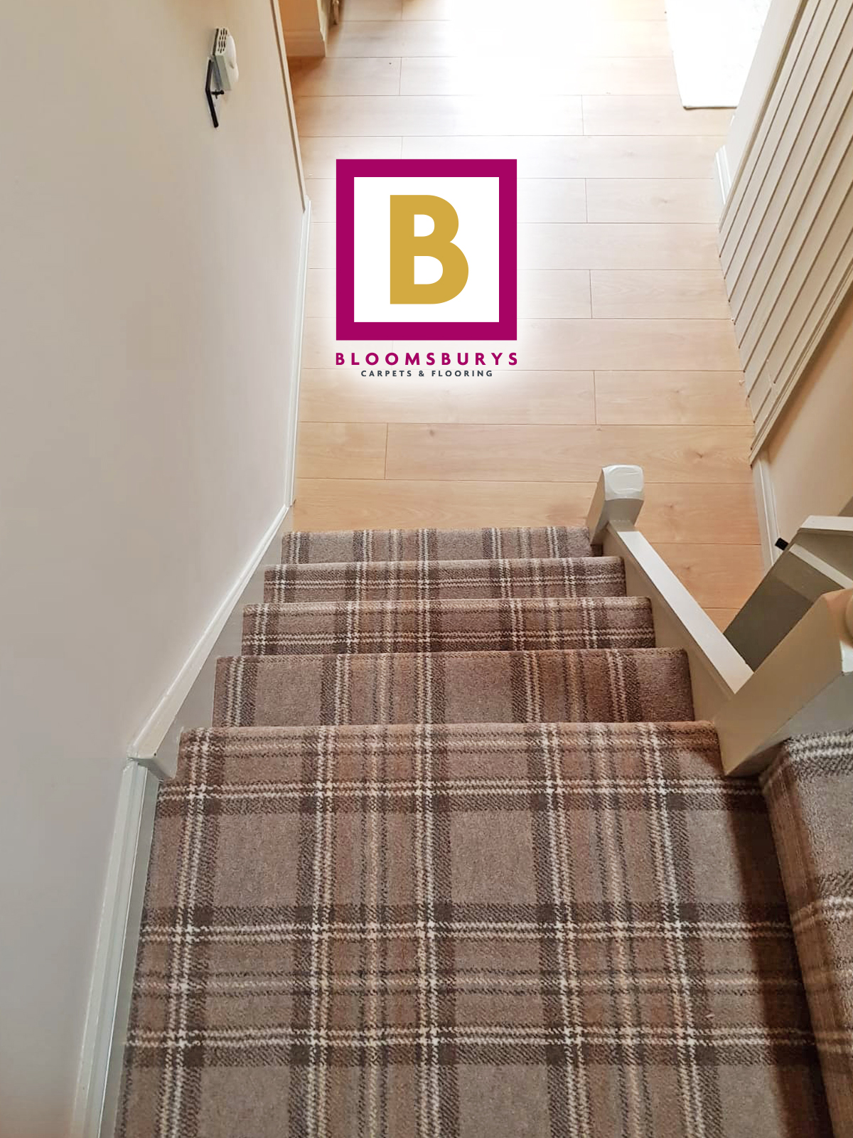 Beautiful Tartan Axminster Staircase Carpet