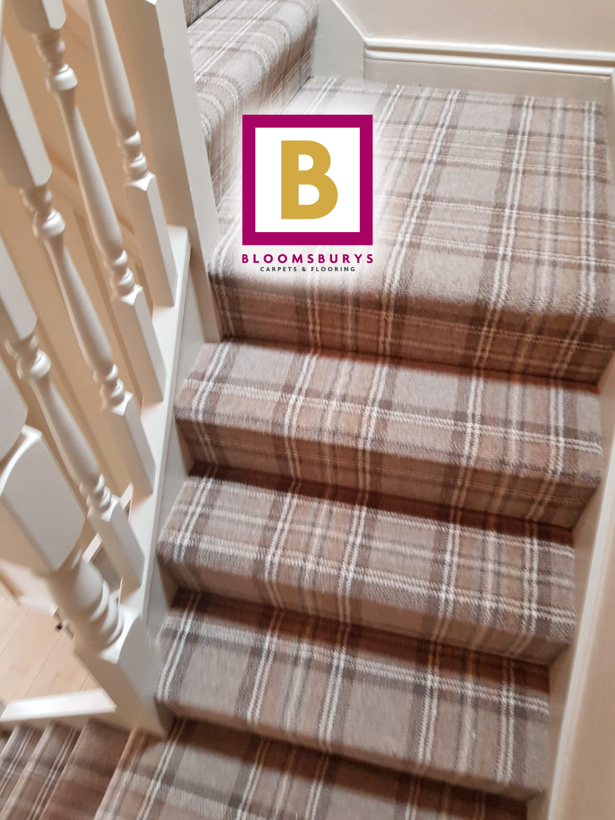 Tartan stair carpet deals
