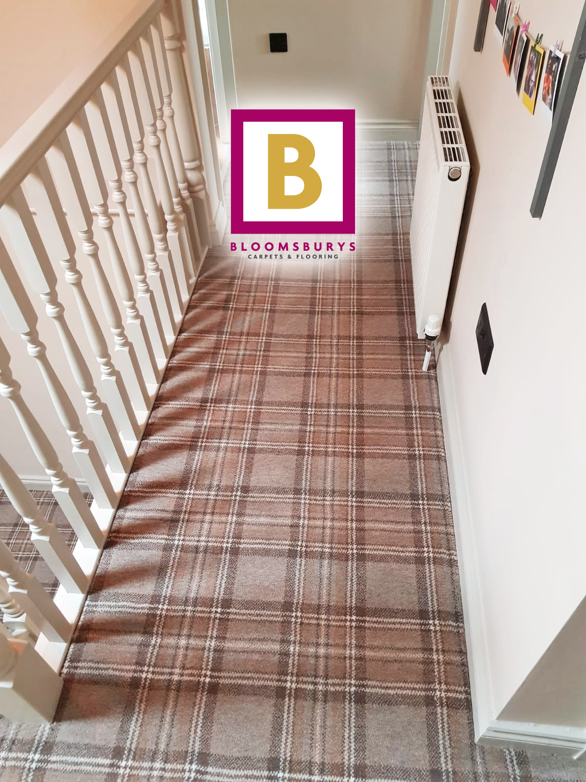 Beautiful Tartan Axminster Staircase Carpet