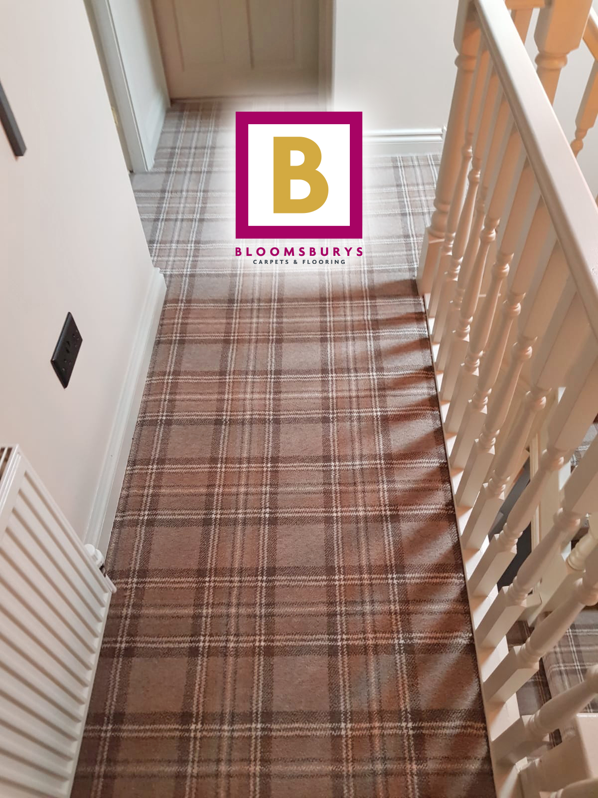 Beautiful Tartan Axminster Staircase Carpet